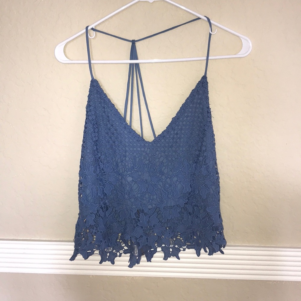 Beautiful blue lace top